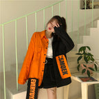 Harajuku Bomber Jacket for Women - Cool Red Streetwear