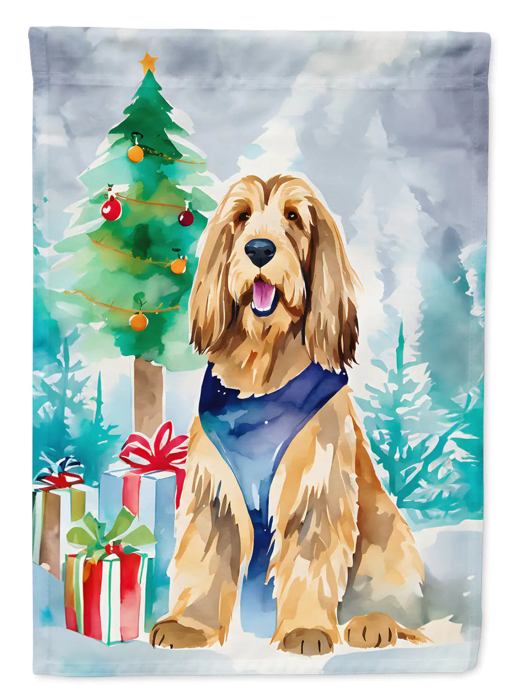 Otterhound Christmas Garden Flag