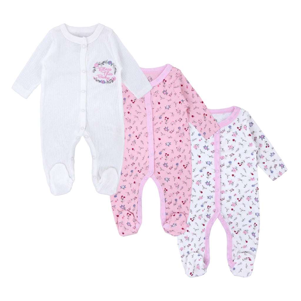 Cotton Long-Sleeve Baby Bodysuit (0–9M)