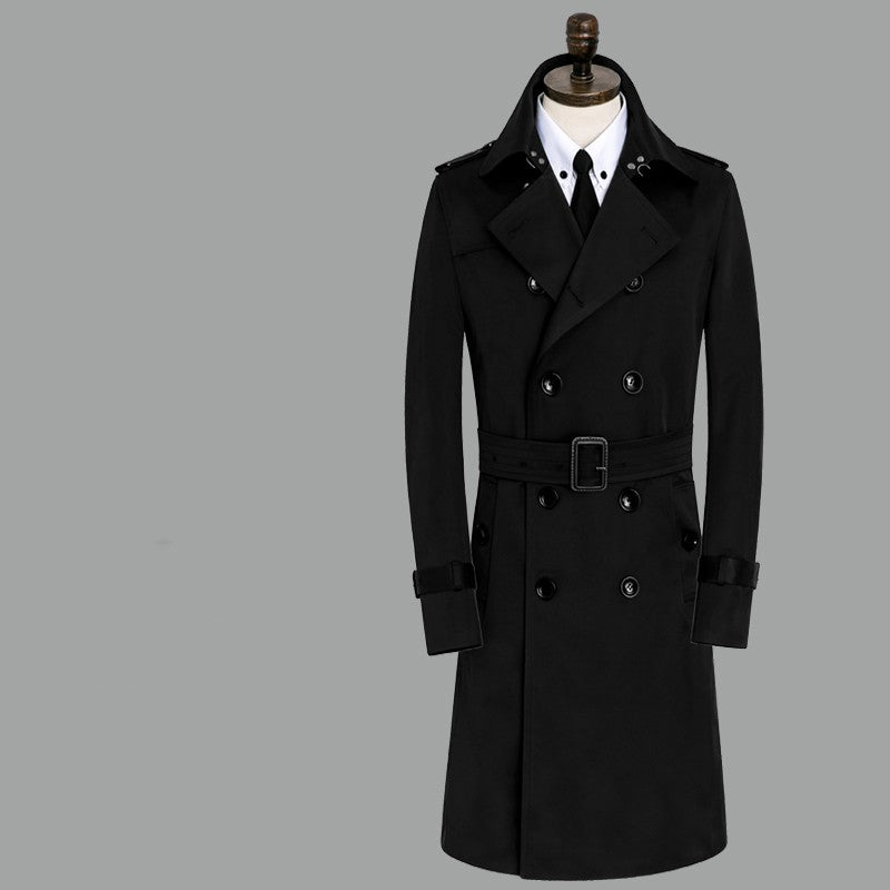 Men's Waterproof Long Slim Windbreaker for Autumn/Winter