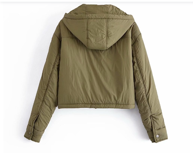 Ladies Hooded Cotton Jacket in Polyester Fashion