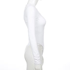 Autumn 2019 Women's Embroidered Backless Bodysuit