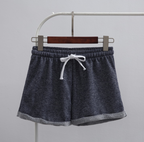 Loose-Fit Cuffed Women's Athletic Shorts for Home