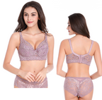Ultra-thin Lace Bra for Plus Size with Adjustable Fit