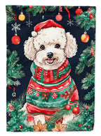 Poodle Christmas House Flag