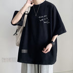 Loose Letter Print Pullover Sweater for Women | Streetwear