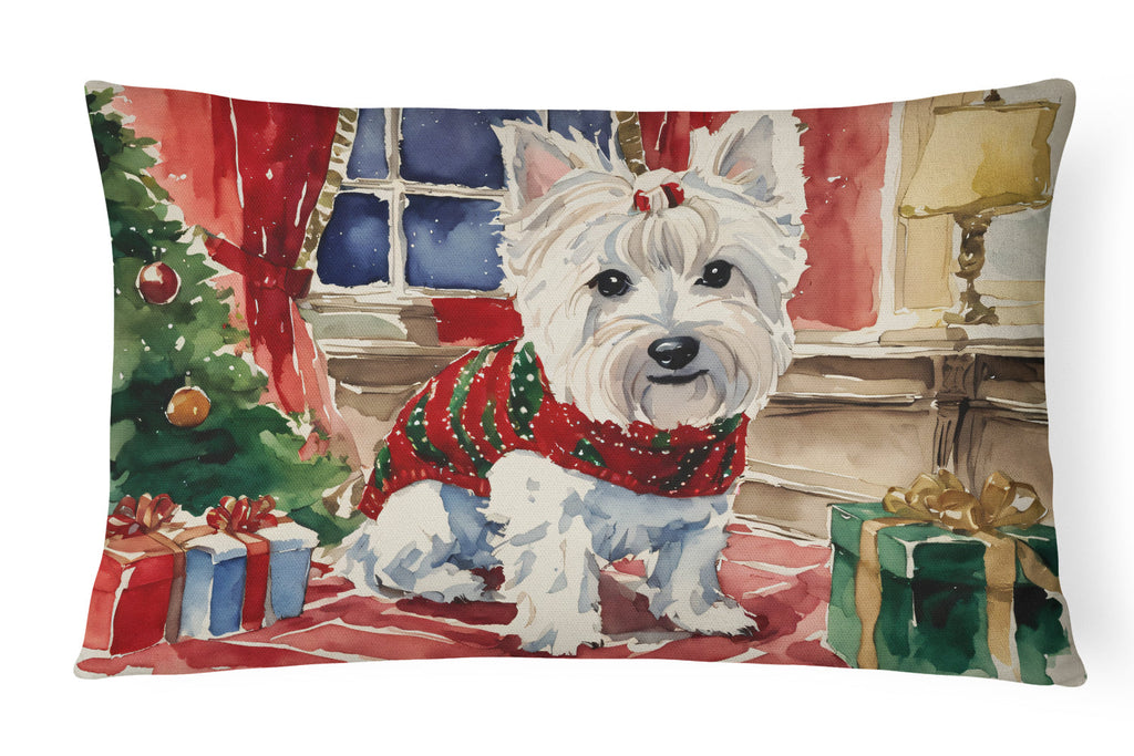 Westie Christmas Throw Pillow