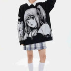 Y2K Women’s Hip Hop Harajuku Anime Girl Knitted Sweater