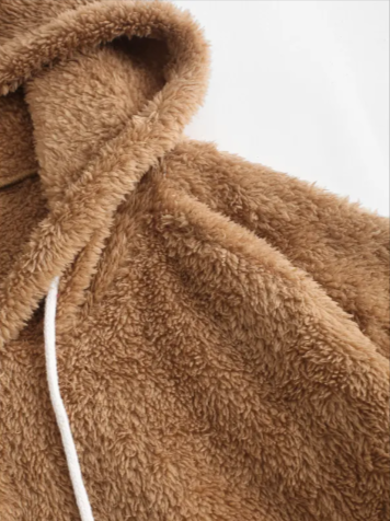 Cozy Ear-Hooded Fleece Sweatshirt – Ultra-Warm Winter Wear | Streetwear