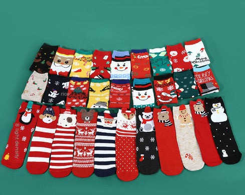 Creative Christmas Women's Cartoon Straight Socks