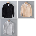Men's Half Turtleneck Zipper Sweater