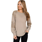 Women's Long Sleeve Round Neck Pullover for Autumn/Winter | Streetwear