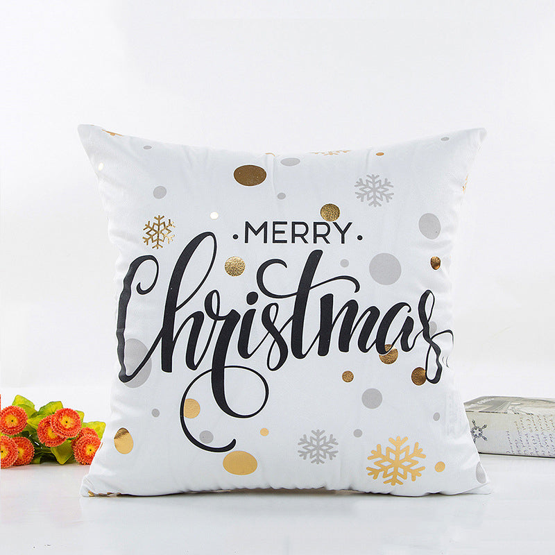 Modern Simple Blended Gold Christmas Pillow Cover
