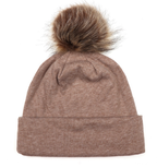 Double-layer Cotton Kids' Pullover Hat with Fur Ball