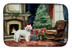 Maltese Cozy Christmas Dish Drying Mat