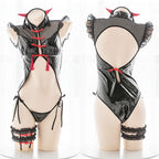 Vintage Style Devil Costume Bodysuit with Tassels