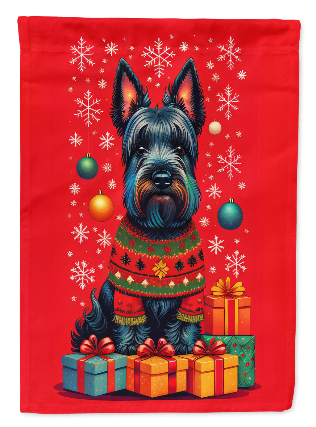 Scottish Terrier Holiday Christmas Garden Flag