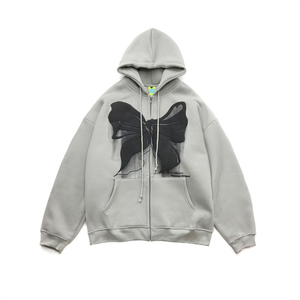 Loose Zipper Hoodie Jacket - Street Fashion Brand | Streetwear