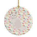 Chantilly Tiffany Cat Christmas Ceramic Ornament