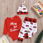 Christmas Baby Onesie Set - Three Piece Outfit