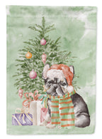 French Bulldog Black #2 Christmas Presents and Tree Garden Flag