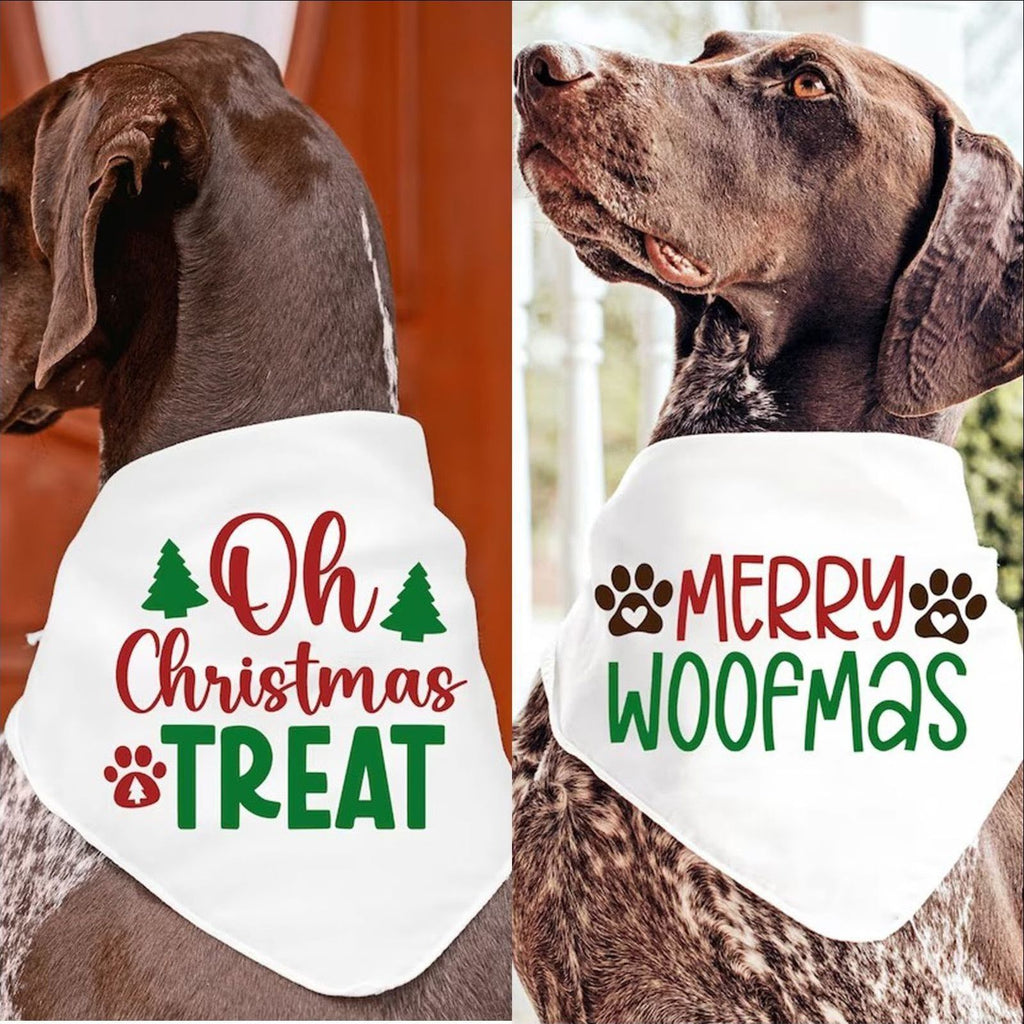 Large Single Layer Christmas Bandana for Dogs & Cats