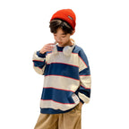 Boys' Casual Sweater with Striped Design