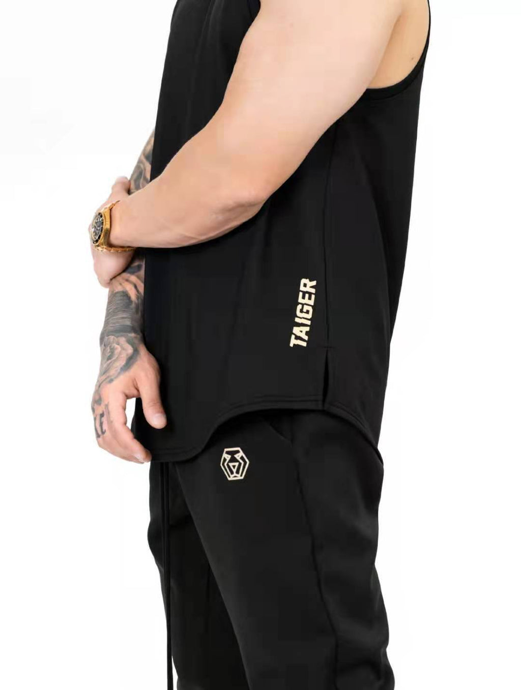 Men's Spring Summer Loose Fitness Tank Top with Zipper