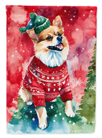 Pomeranian Christmas Garden Flag