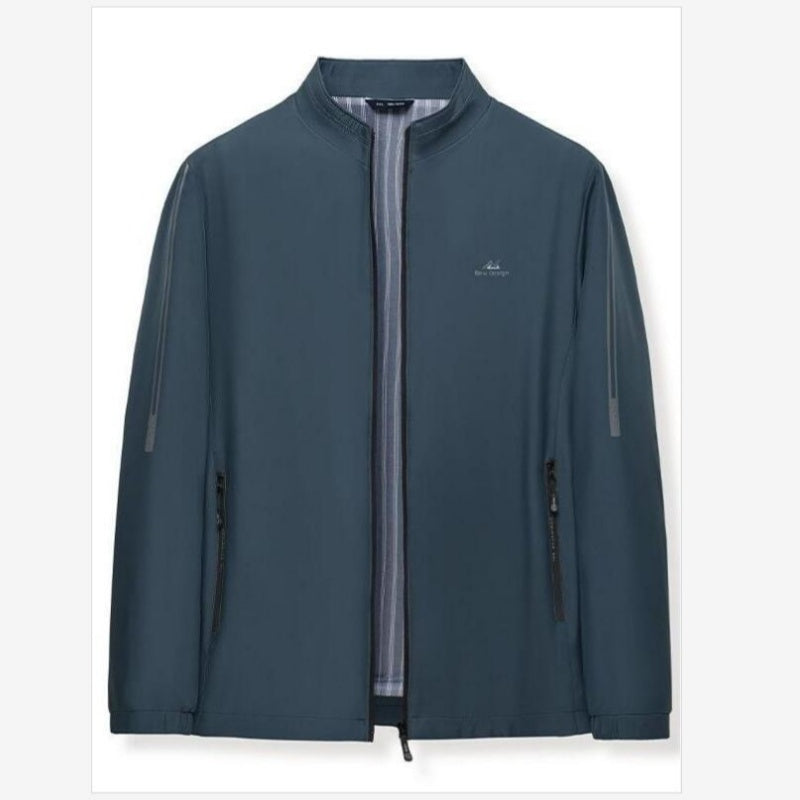Men's Slim Fit Business Jacket - Casual High Collar Coat