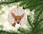 Chihuahua Chocolate and White #1 Christmas Ceramic Ornament