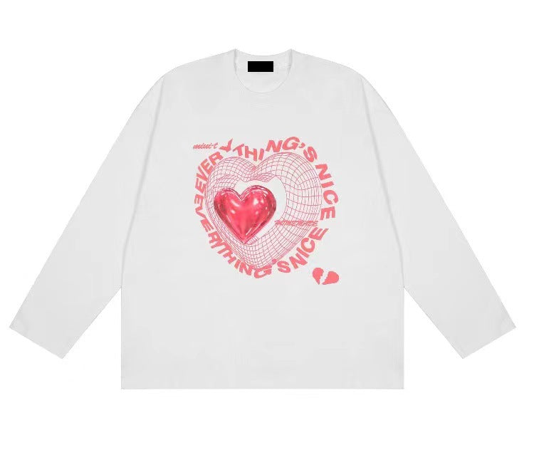 Women's Loose-Fit Thin Long Sleeve Love Sweater