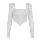 Meqeiss Women's Gray Corset Summer Streetwear Top