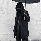 2023 Punk Hip Hop Hooded Trench Coat for Men