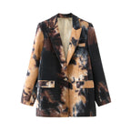 Vintage Ink Graffiti One-Button Suit Jacket