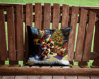Brittany and Santa Claus Throw Pillow