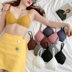 Seamless Knitted Bralette with Triangle Cups