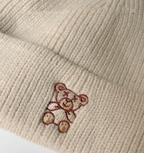 All-Match Bear Knit Hat | Embroidered Cap