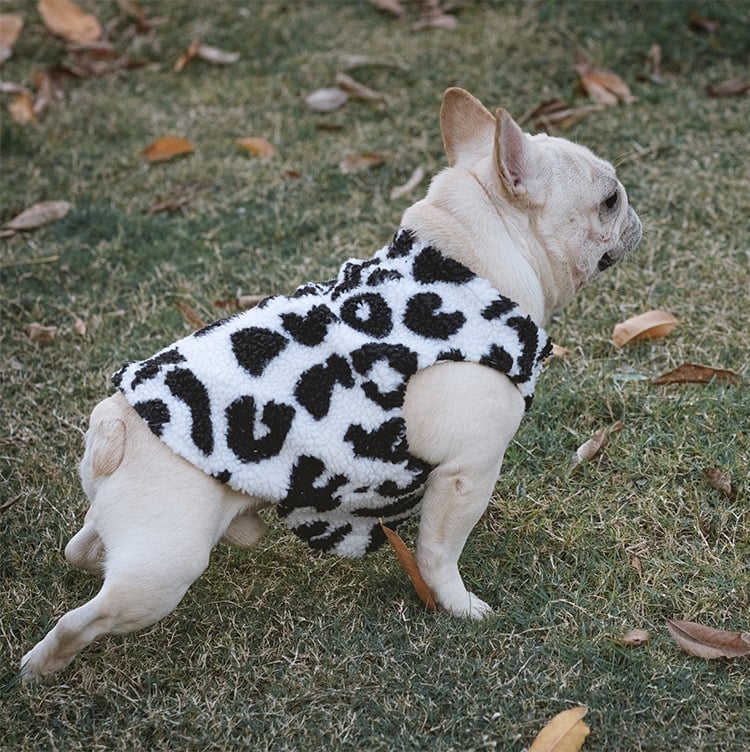 Thickened Cashmere Cow Leopard Vest