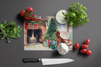 Irish Setter Cozy Christmas Glass Cutting Board