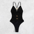2024 New Women's V-Neck Slimming One-Piece Swimsuit