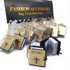 [Duplicate] Mini Bible Keychain with Cross Keychain