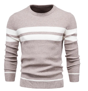 Men's Striped Sweater for Autumn/Winter (One Piece)