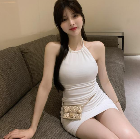 Summer Sleeveless Skinny Sheath Sling Dress for Women