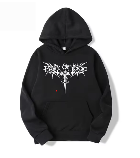 Solid Color Pocket Printed Hoodie | Streetwear