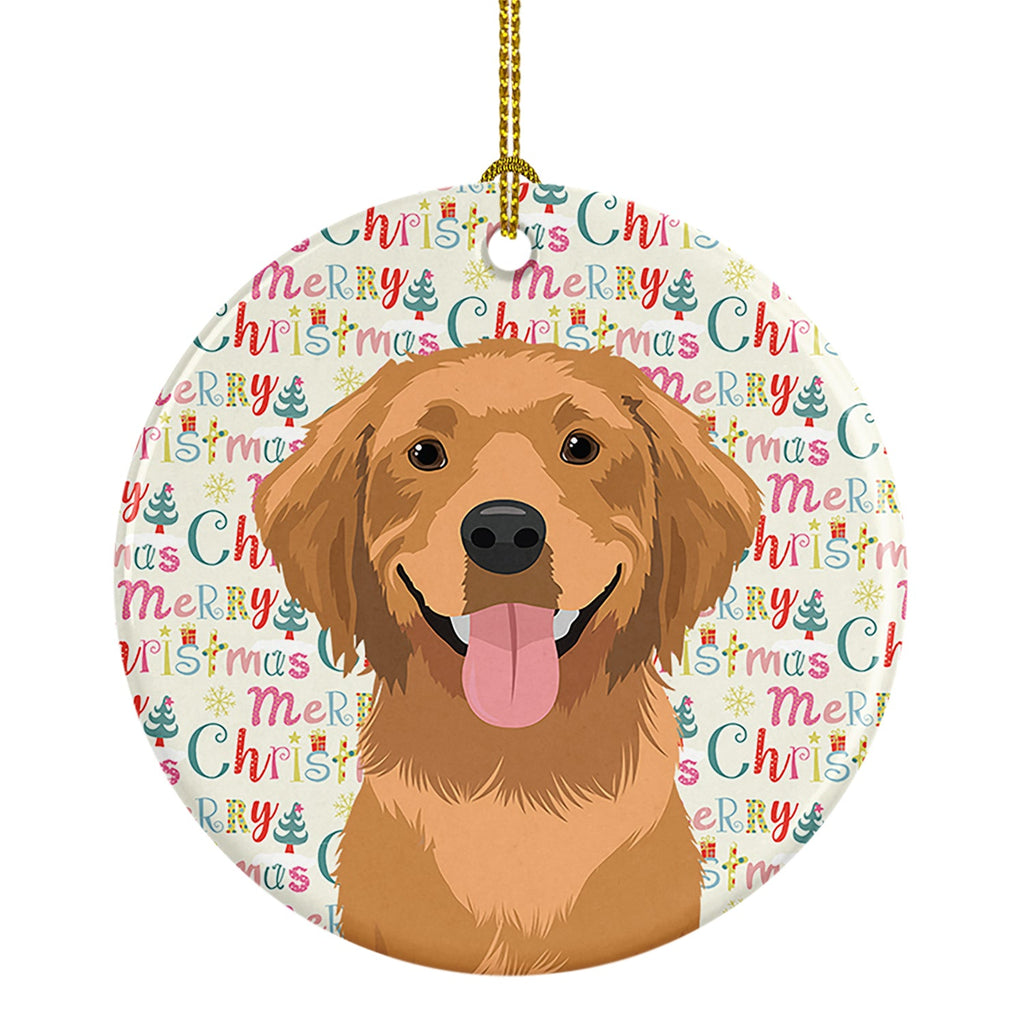 Golden Retriever Red #2 Christmas Ceramic Ornament