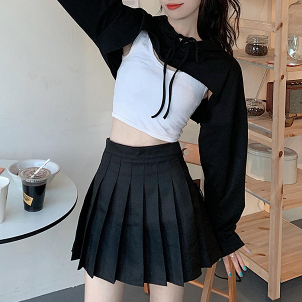 Irregular Long Sleeve Casual Solid Color Hoodie Sweatshirt | Streetwear