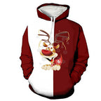 Color Block Hooded Plus Velvet Padded Sweatshirt | Streetwear