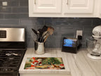 Bullmastiff Christmas Cookies Glass Cutting Board