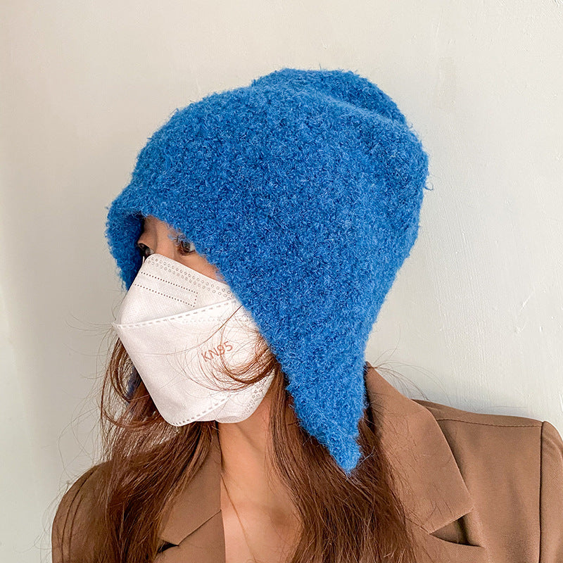 Women's Winter Wool Ear Hat for Day Protection | Embroidered Cap